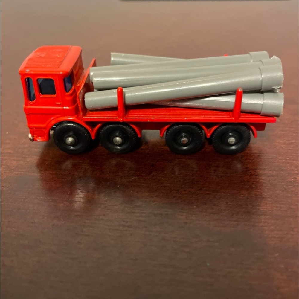 Vintage matchbox pipe truck
